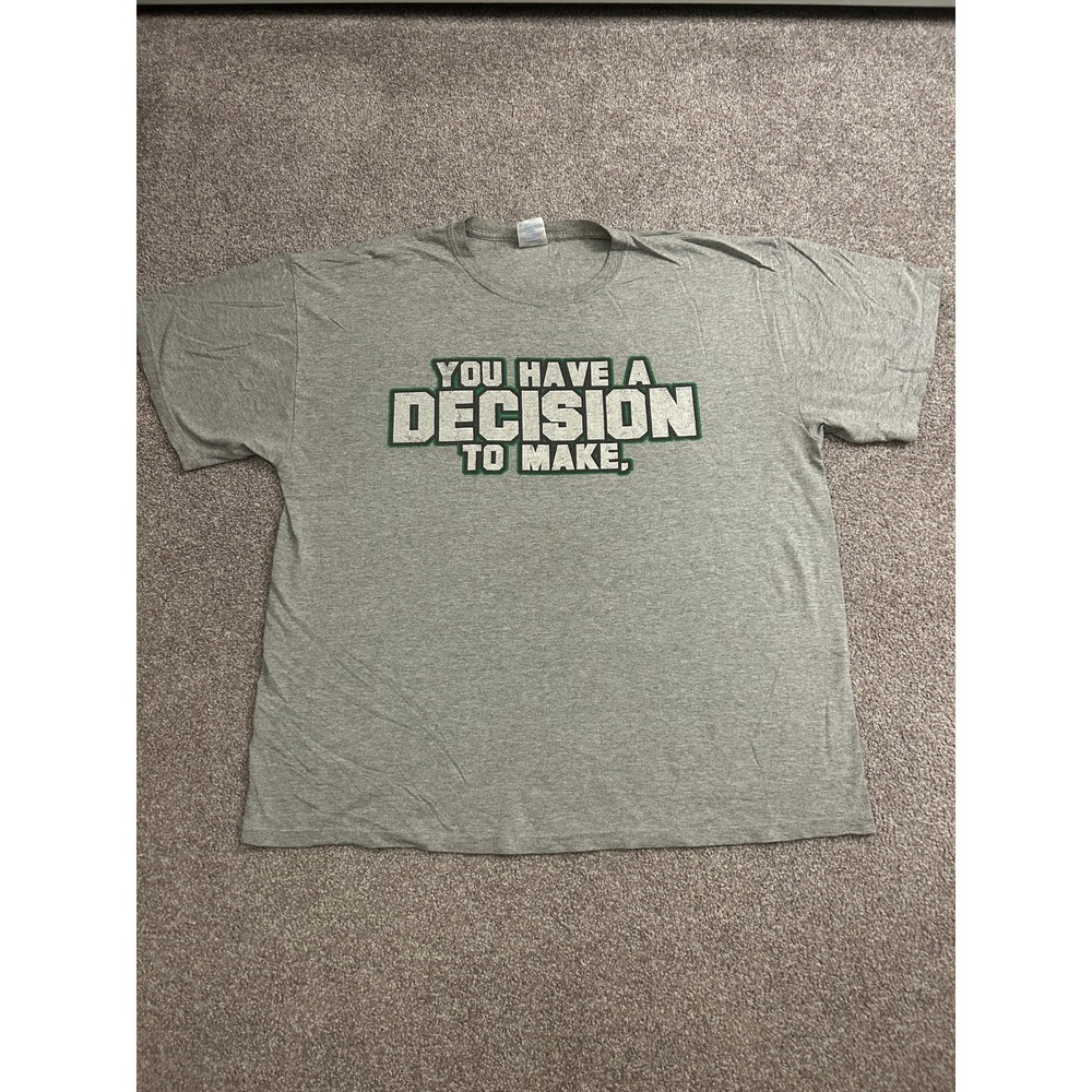 Graphic T-Shirt Mens XL Gray Excellent Christian Football Scripture Tee